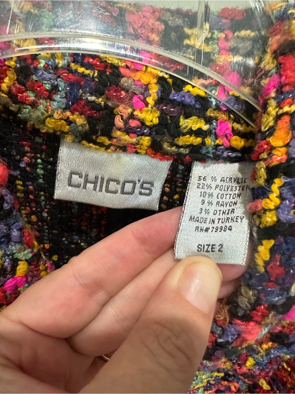 Chico's Multicolor Button-Front Jacket - Picture 4 of 6